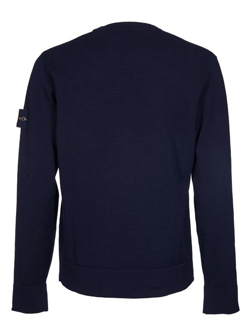 526A1 Navy stretch wool sweater STONE ISLAND | 8115526A1V0020